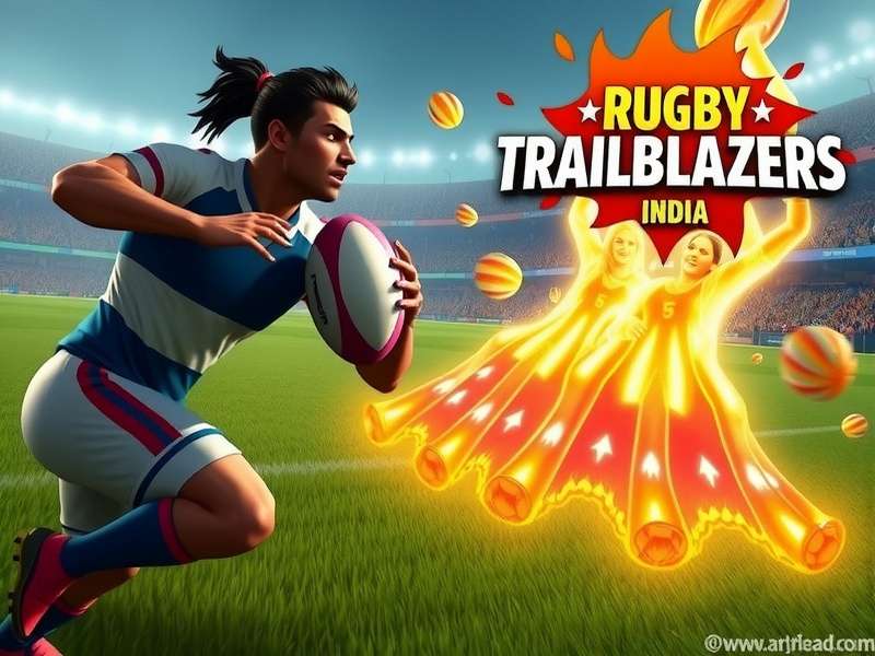 Rugby Trailblazers India localized content showing Indian festival event